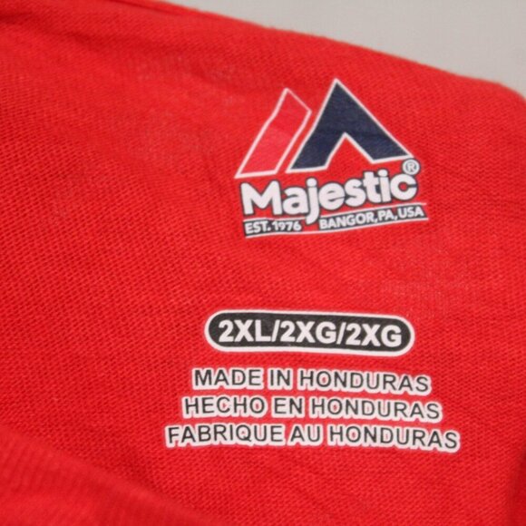 Majestic Men Red Tee Shirt Anaheim Angeles Size XXL - Picture 8 of 8